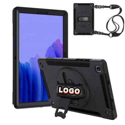 China Case With Kickstand Tablet Shell Shockproof Flat Protective Cover For Samsung T505 With Hand Strap 10.4 Inch Case For Samsung Tab A7 Tablet Case for sale