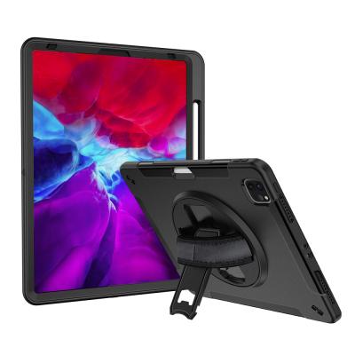 China High Protective For Samsung Tab A7 2019 T500 T505 Case With Hand Strap 360 Degree Rotating Kickstand Full-body Tablet Shockproof Cover for sale