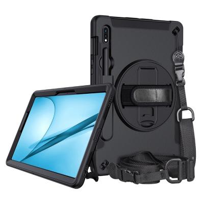 China Case with Kickstand for Samsung Galaxy Tab S7 360 Spinning Hand Strap Kickstand 11 Inch PC TPU Tablet Case for sale