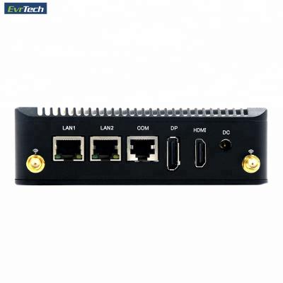 China Cheap nuc nano fanless embedded mini desktop PC J1800 with 2 Gigabit LAN No Monitor for sale