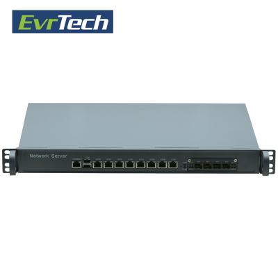 China 19inch 1U standard server with 8*NICs and 4*Fiber SFP+ 10000M LAN for firewall computer 1U4160G for sale