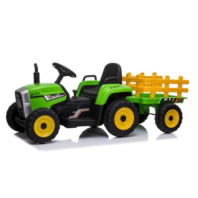 China Ride On Toy 2.4G Plastic Remote Control Baby Toy 12 Volt Electric Children Kids Toy With 6 Wheels Ride On Tractor Car With Battery for sale