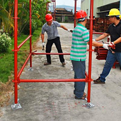 China modern material painted ringlock system layher scaffoldings dimension standards sencond hand scaffold constraction for sale