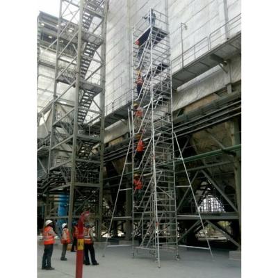 China Modern Height 10m Movable Scaffolding Aluminum Tower Ladder Width 1.25 Length 2.30 for sale