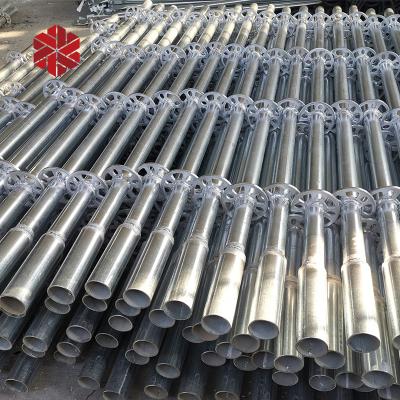 China Modern galvanized ringlock scaffolding M48/M60 layher layher scaffold steel rosette price self climbing system for high rise building for sale