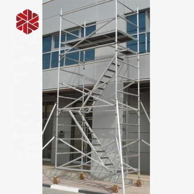 China Modern tower scaffolding complete system 40 meters high 4 leg type cantilever movable steel scaffolding tower for sale