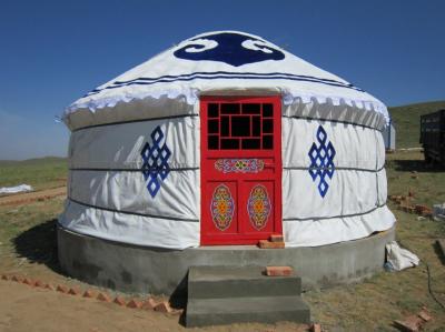 China Tejado de bambú modificado para requisitos particulares de poste de la tienda de Yurt del mongolian con 12 - 52 metros cuadrados en venta