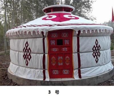 China Anti - Snow Yurt Style Camping Tent ,  Heat Preservation Mongolian Nomad Tent  for sale