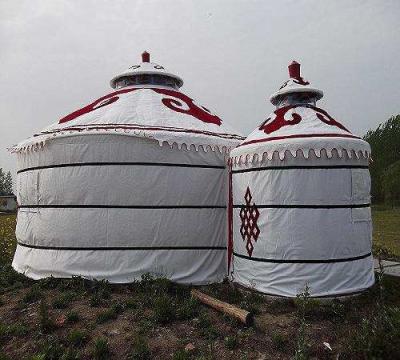 Cina Tenda resistente di Yurt del mongolian del vento con il sostegno galvanizzato circolare del tubo d'acciaio in vendita