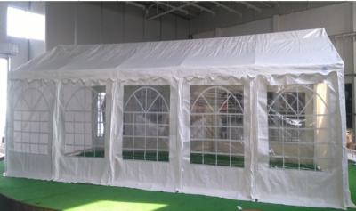 China Las tiendas de lujo 6x12 M de la carpa con la tienda blanca fuerte del partido de la lona de 200gsm PE con galvanizado completamente y empernaron el marco de acero en venta