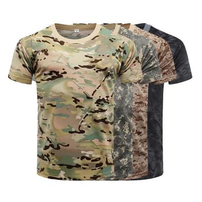 China QUICK DRY Customize Quick Dry Army T-shirt Military High Quality Men's Camouflage Shirt Summer T-Shirt For Men for sale