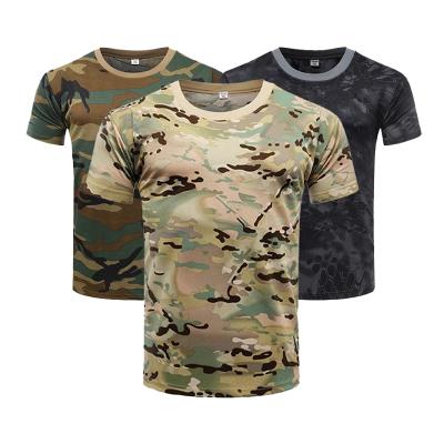 China QUICK DRY Customize Quick Dry Army T-shirt Military High Quality Men's Camouflage Shirt Summer T-Shirt For Men for sale