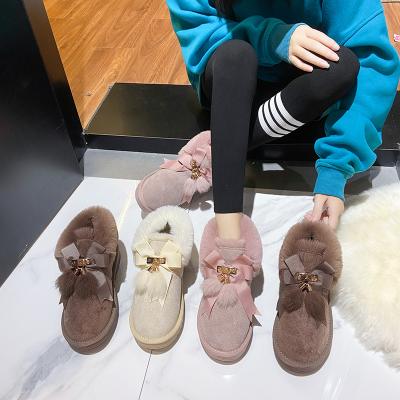 China Wholesale fashion trend faux fur slipped factory price OEM boots 2021 new style hot sale women's autumn and winter boots for sale