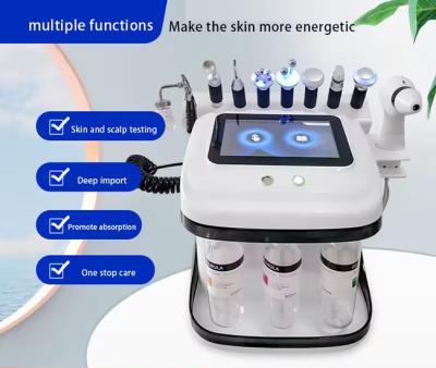 China 8 Handles Oxygen Meter Dermabrassion Machine In Water Deep Cleansing Skin Hydrating And Moisturizing Te koop