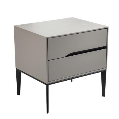 China Strong Contemporary Multi Function Night Stand Lacquered Bedside Table With Drawer for sale