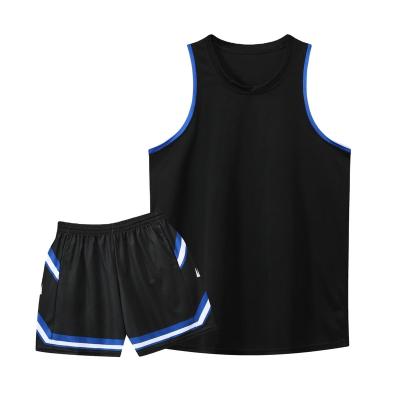 China Breathable basketball uniform set male students game team uniform retro American style training close shoulder singlet vest customization for sale