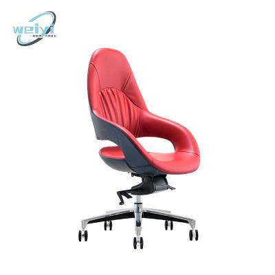 China Wholesale Adjustable Modern Indoor Modern Ergonomic Rotary Chair Furniture Mid-Back Furniture Conference Room Leather Top Office Chair for sale