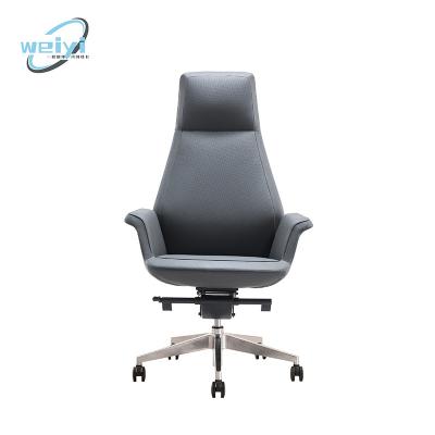 China (Size) High Quality Comfortable Luxury Modern Adjustable PU Director Office Chair Ceo Leather Desk for sale