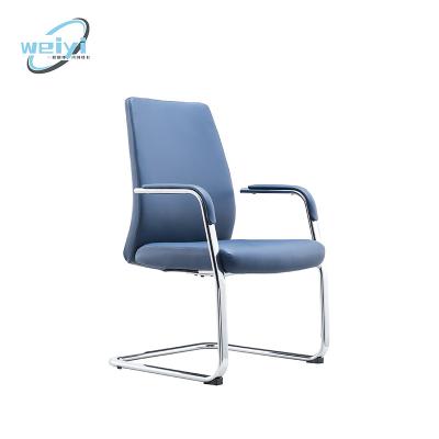 China Other Wholesale Fixed Executive Visitor Chair Metal Frame Metal Meeting Chair Leather Office for sale