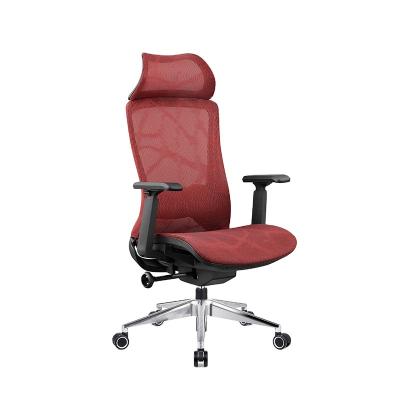 China (Size) Adjustable Ergonomic Office Mesh Chair Adjustable Armrest Swivel Mesh High Back Office Chair for sale