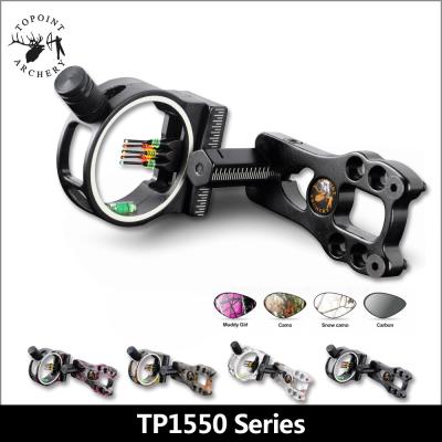 China Hunting Topoint Archery 5 Pin Bow Sight TP1550, CNC Machining, For Compound Bow Hunting for sale