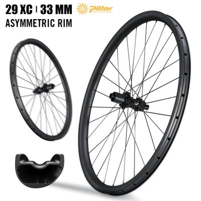 China Mountain Bikes 2022 29er MTB Carbon Wheels XD Hg MS 12S Mountain Bike Rims BOOST Straight Carbon 148MM 28H 33mm Width 29mm Pull Hub Wheelsets for sale