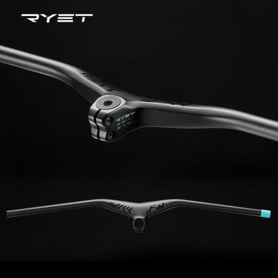 China T1000 Mountain Bikes Carbon Integrated Handlebar MTB Handlebar Riser XC One-Piece Screw XC Titanium 800mm Handlebar for sale