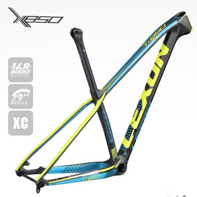 China Super Light 2021 Lexon XC850 Carbon Frame 29er Boost Mountain Bike Frame 148*12mm Thru Axle MTB Carbon Frame 15/17/19 Inch for sale