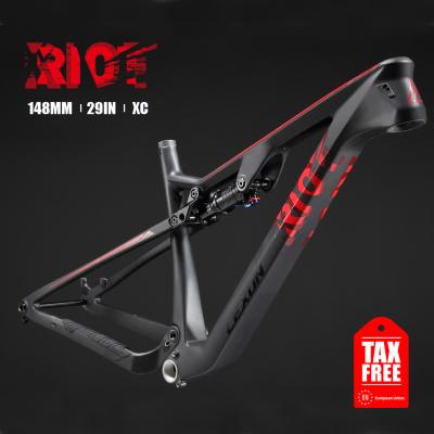 China Mountain Bikes Full Suspension 29er Push Cross Country Bike LEXON t1000 Frame 120mm Carbon MTB Frame Travel AM CAD XC Mountain Bicycle Frame for sale