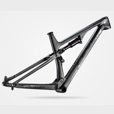 China DUAL LINKAGE LEXON 29ER TORAY T1000 FULL CARBON CARBON SUSPENSION MTB MOUNTAIN BIKE FRAME WITH DNM SHOCK carbon bike frame 148 PUSH bicycle frame for sale