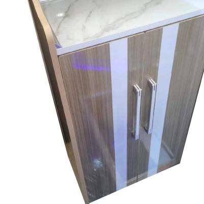 China Modern customized caravan motorhome rv cabinet Mould-Proof multi-function washbasin cabinet aluminum Gloss Lacquer for sale