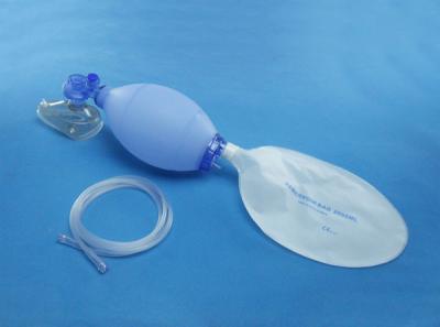 China Solid silicone adult manual resuscitator in blue for sale