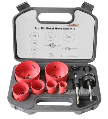 China 9pc BI-METAL HOLE SAW ASSORTMENT SET 3/4 - 4-1/8