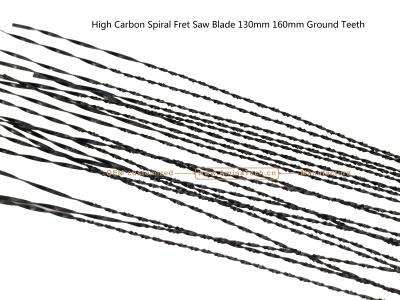 China High Carbon Spiral Fret Saw Blade 130mm 160mm Ground Teeth,Carving Hole on Wood or PVA for Ads for sale