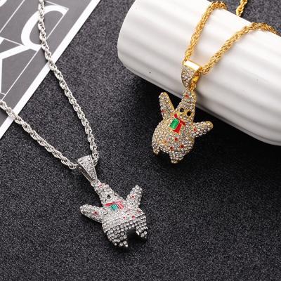 China Gold Silver Men Hiphop Hip Hop Cartoon Characters Pendant Iced Out Diamond Jewelry Cute Cartoon Pendant Charm for sale