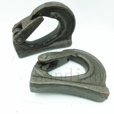 China Construction Material Stores Excavator Parts Bucket Hook 6T Bucket Weld-On Weld 6 Ton High Quality Lifting Steel Hook Hooks for sale