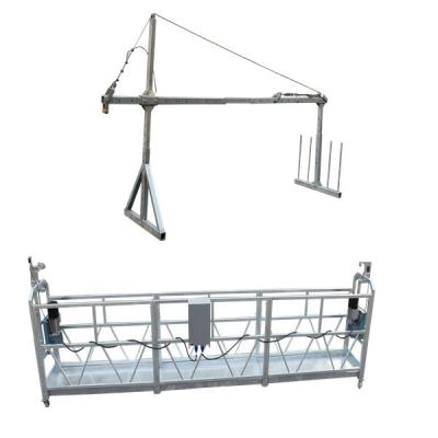 China Hot dip galvanized/painted alloy steel/aluminum alloy construction cleaning platform/gondola/equipment suspended scaffolding cradle for sale