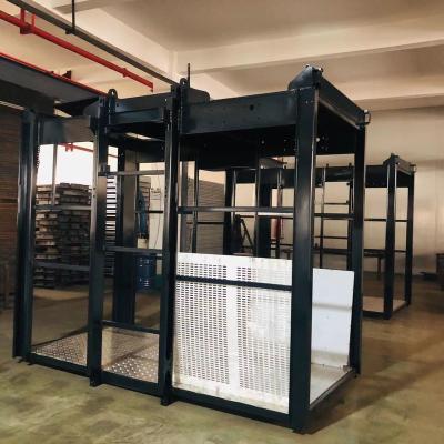 China Small Tower Elevator Retail Industrial Passenger Man Lift Lift Cabin With Column Mast Section for sale