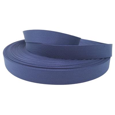 China High tenacity manufacturers spot 2-5cm polyester handle webbing wholesale load dark blue webbing for sale