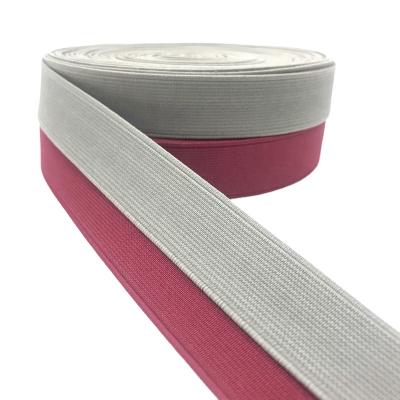 China High Tenacity 50mm Polyester Woven Elastic Band Factory 20mm 25mm 32mm 38mm Soft For Clothes Elastic for sale