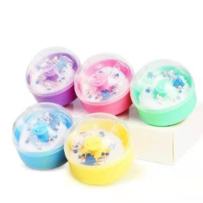 China 100% Eco-Friendly Portable Baby Prickly Heat Powder Puffs with Assemble Powder Box Wholesale Baumwolle Plush Powder Puff for sale