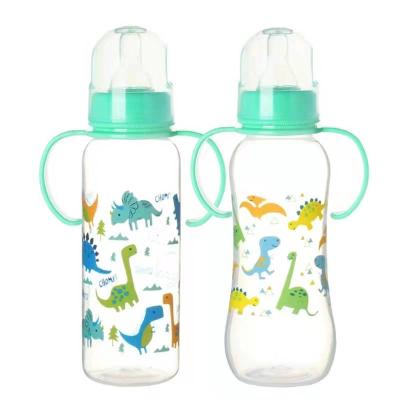 China Viable Printing Milk Bottle With Standard Bottle PP Animals Nipple Baby Cup Water Cover Mouth Silicone Feeding Bottle Wholesale for sale