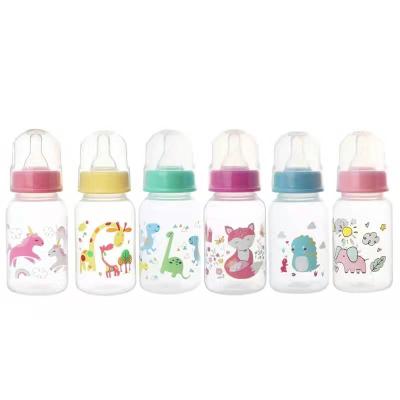 China Standard Driver Viable Bottle Baby Mouth Water Cup Animals Printing Baby Pacifier Bottle PP Safety Milk Bottle for sale