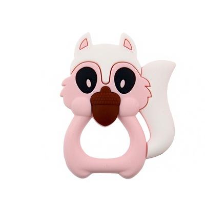 China Wholesale Squirrel Toy Baby Teether Soft Chewable Silicone Molar Infant Toy Baby Teether Chew Toys Teether for sale