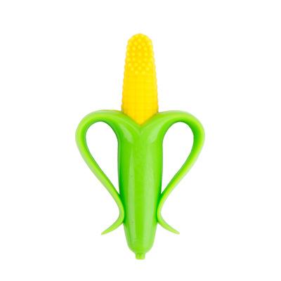 China Soft Newborn Silicone Teether Toy Gift Set Packaging Baby Mordedor Eco-Friendly Toy Safety Funny Corn Baby Teether for sale