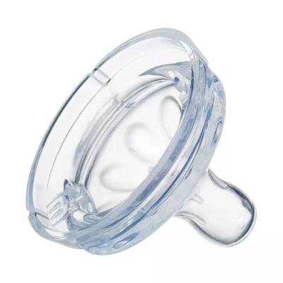 China Petal Shape Baby Safety Fruit Pacifier BPA Free Silicone Nipple Infant Transparent Nipple Nano Wide Nipple for sale