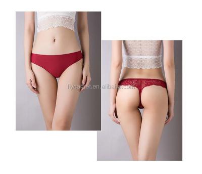 China Hot sexy women squishy erotic panties seamless underwear ladies sexy panties low rise fabric lace up and Coolmax for sale