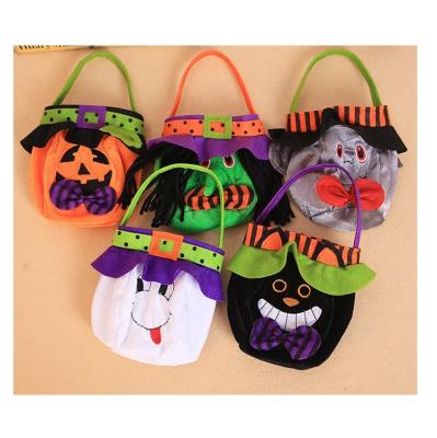 China Velvet Halloween Candy Bag Cardboard Pictures Black Cat Spider Pumpkin Wizard Human Skeleton Witch for sale