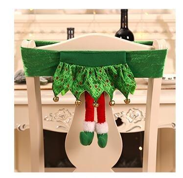 China Polyester Christmas Decorations Party Celebrations Chair Back Cover for sale