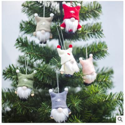 China Handmade Christmas Gnomes Plush Hanging Doll Eco - Friendly for sale